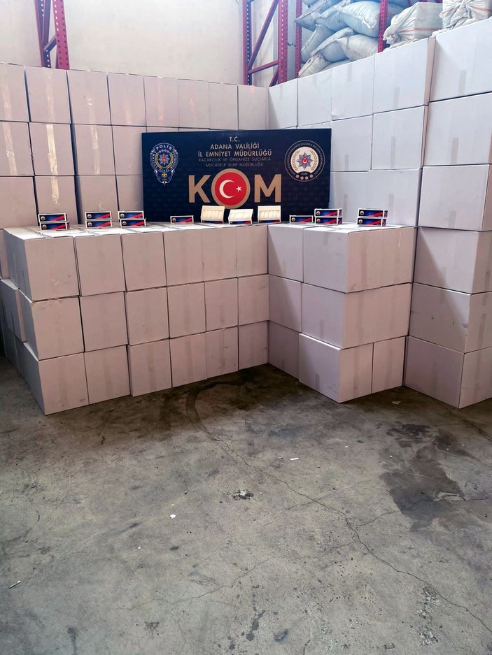 Adana’da 6,4 milyon kaçak makaron ele geçirildi -3
