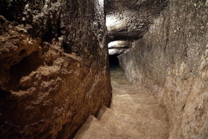 Gaziantep Kalesi'nin altındaki tarihi tüneller turizme kazandırılıyor -5
