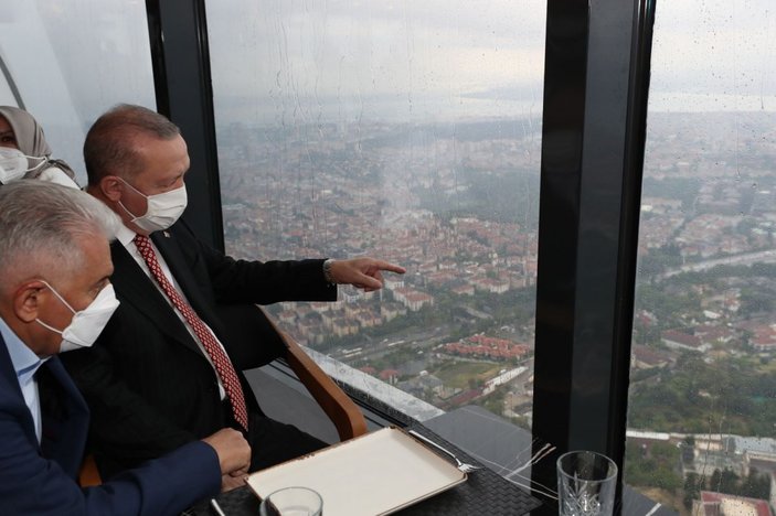 /ek fotoğraf / Cumhurbaşkanı Recep Tayyip Erdoğan Çamlıca Kulesi'ni gezdi -2