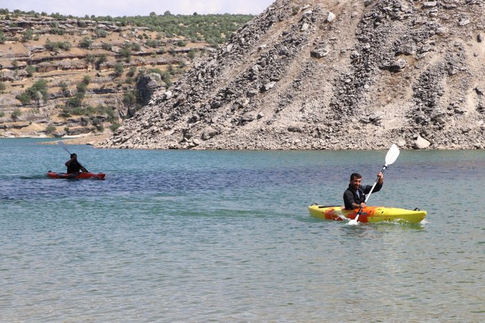 Diyarbakır'da baraj gölünde kano keyfi -4
