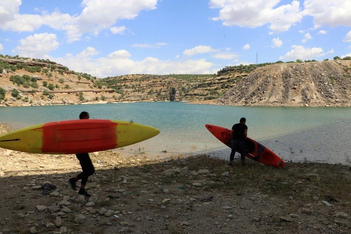 Diyarbakır'da baraj gölünde kano keyfi -6