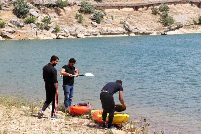 Diyarbakır'da baraj gölünde kano keyfi -8