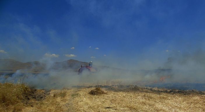 İslahiye'de buğday ekili 70 dönüm alan yandı  -3