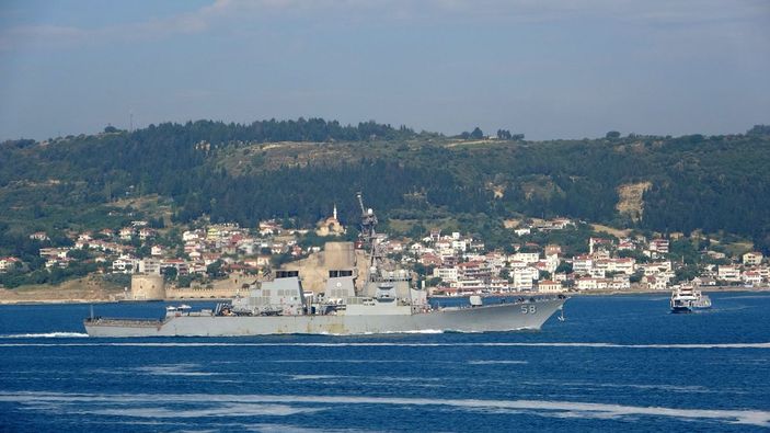 ABD savaş gemisi, Çanakkale Boğazı'ndan geçti -2