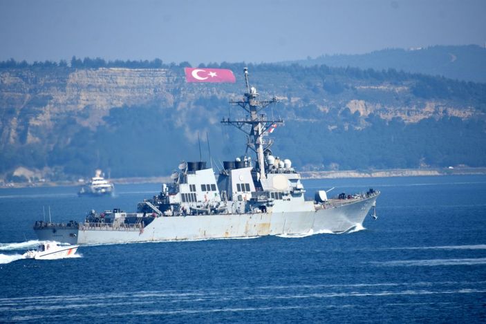 ABD savaş gemisi, Çanakkale Boğazı'ndan geçti -3