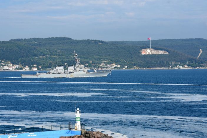 ABD savaş gemisi, Çanakkale Boğazı'ndan geçti -5