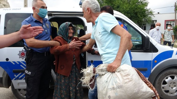 Kaybolan Emine ninenin kavuşma anı duygulandırdı -9