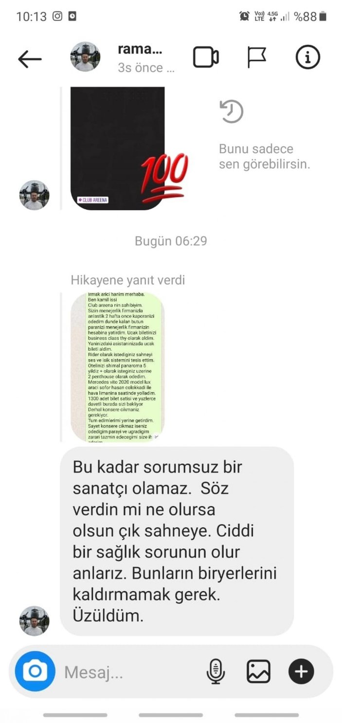 Ünlü şarkıcı Irmak Arıcı, Marmaris konserine çıkmadı, hayranları isyan etti -4