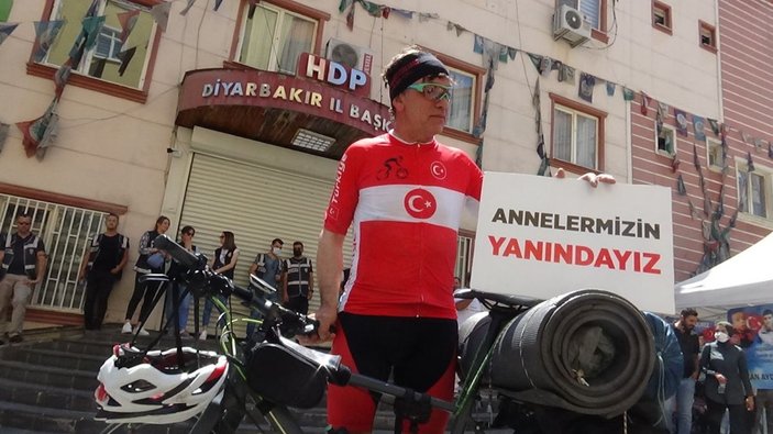 Evlat nöbetindeki aileler için bisikletle bin 700 kilometre pedal çevirdi -2