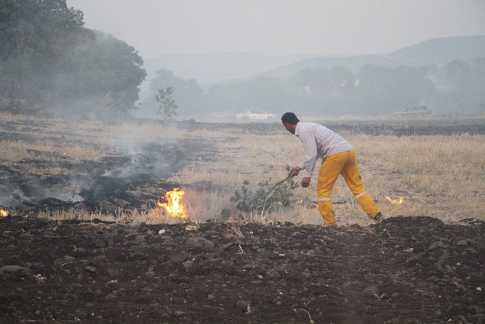 Manisa’da ormanlık alanda 6 farklı noktada yangın
