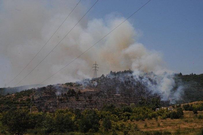 Kocaeli'de 30 dönüm ormanlık alan yandı -6