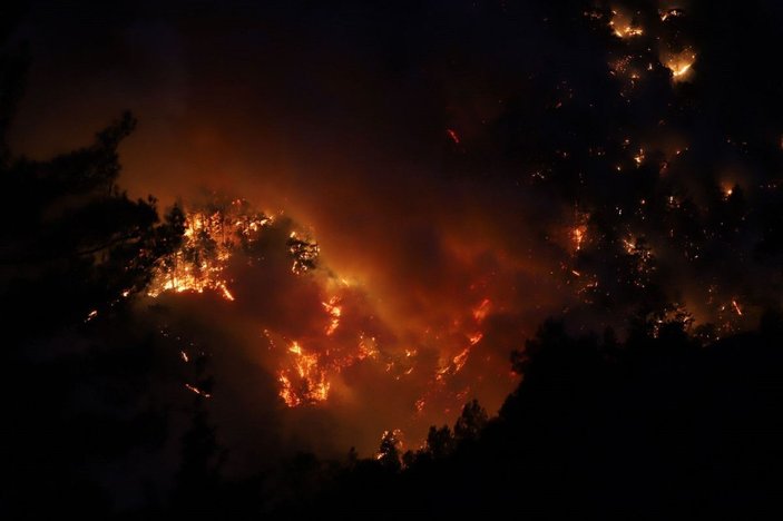 Mersin'in 2 ilçesinde orman yangını (2) -3