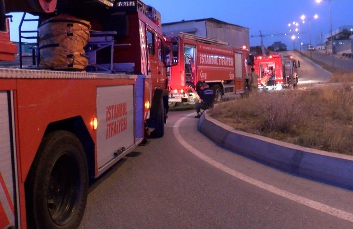 Başakşehir'de halk otobüsü alev alev yandı -6