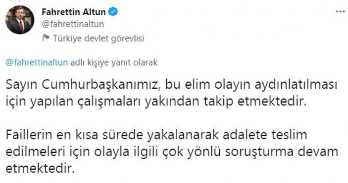 İletişim Başkanı Altun'dan Konya'daki cinayetler hakkında açıklama