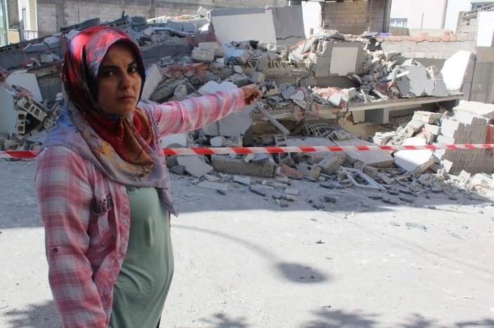 Gaziantep’te yeni yapılan 5 katlı bina çöktü, facianın eşiğinden dönüldü -1