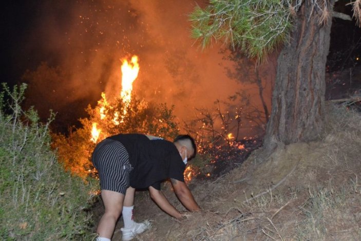 Salihli'de orman yangını; 10 dönüm alan zarar gördü -2