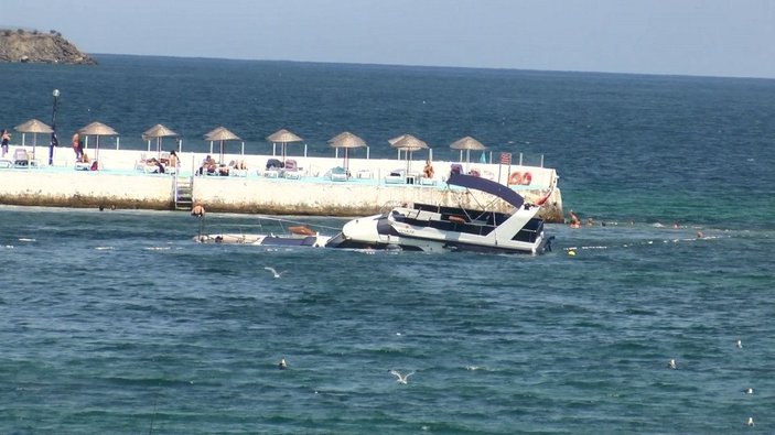 Fotoğraf Ek//Sarıyer'de su alan teknedeki 8 kişi kurtarıldı -1