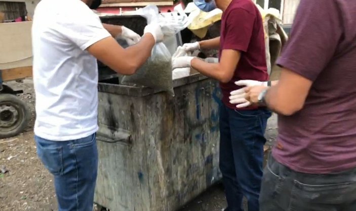 Bursa'da çöp konteynerinde 28 kilo bonzai bulundu -2