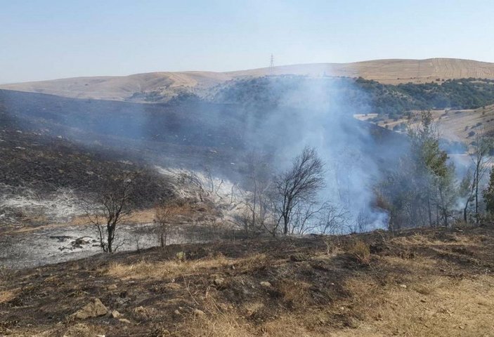 Kaynak makinesinden çıkan kıvılcımlar, 300 hektar tarlayı yaktı -1