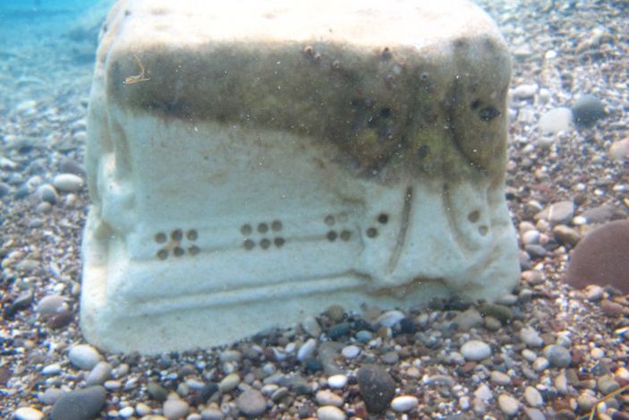 d Deniz dibinde Roma dönemine ait sütun başı -3