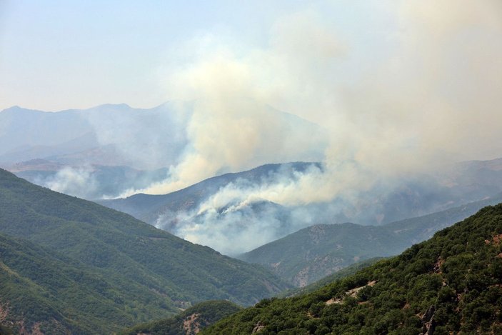 Tunceli’de, aynı bölgede yine örtü yangını çıktı -7