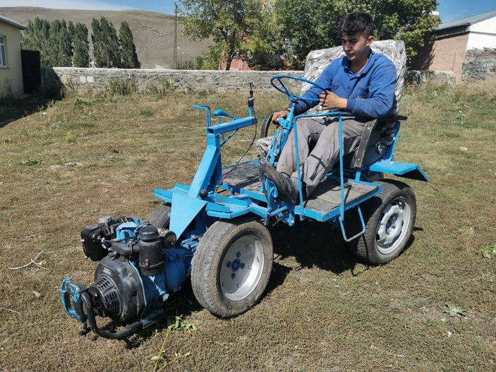 Hurdadan topladığı malzemelerle ATV yaptı -10