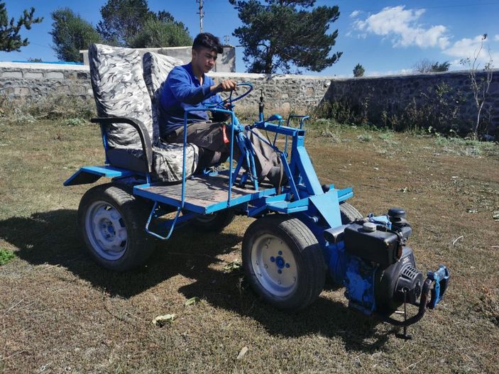 Hurdadan topladığı malzemelerle ATV yaptı -1