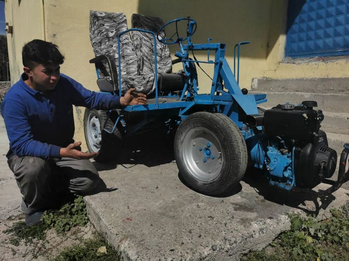 Hurdadan topladığı malzemelerle ATV yaptı -9