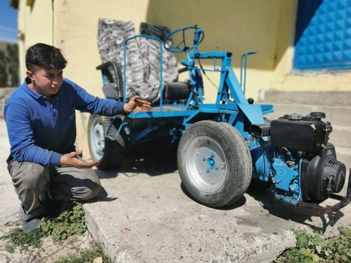 Hurdadan topladığı malzemelerle ATV yaptı -8