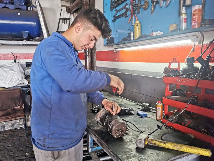 Hurdadan topladığı malzemelerle ATV yaptı -3