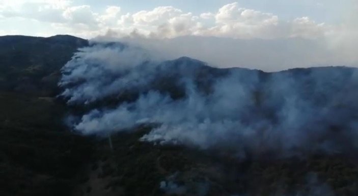 Tunceli'de örtü yangını; havadan müdahale ediliyor -5