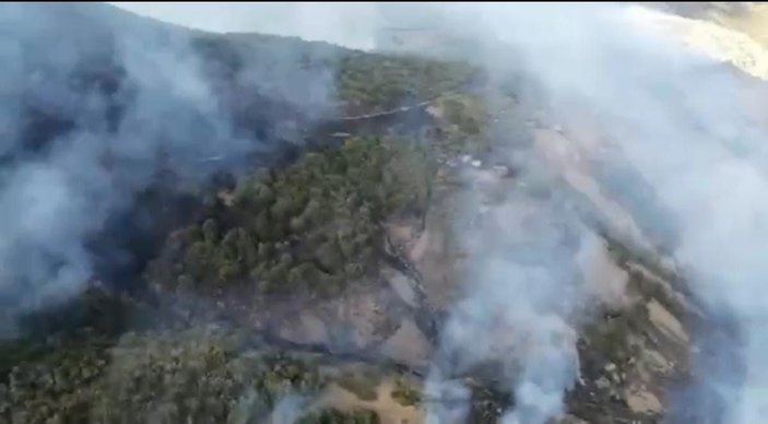 Tunceli'de örtü yangını; havadan müdahale ediliyor -4