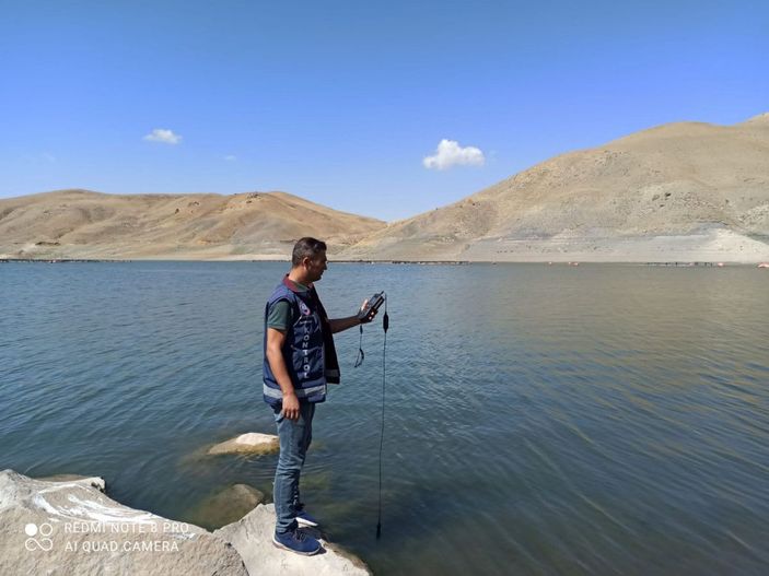 Van'da baraj gölündeki balıklar şoka girip ölmüş -4