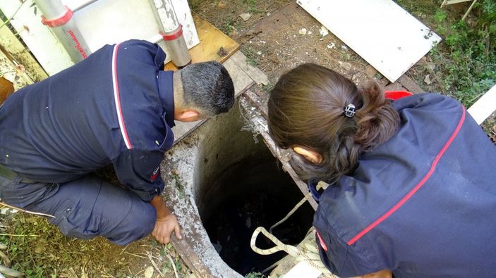 Avcılar'da su kuyusuna düşen yavru kedi kurtarıldı -5