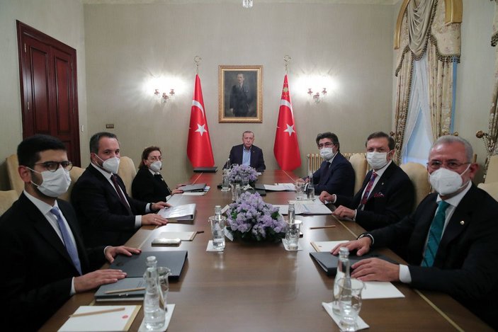 Fotoğraflar // Cumhurbaşkanı Erdoğan, Uluslararası Demokratlar Birliği heyetini kabul etti -5