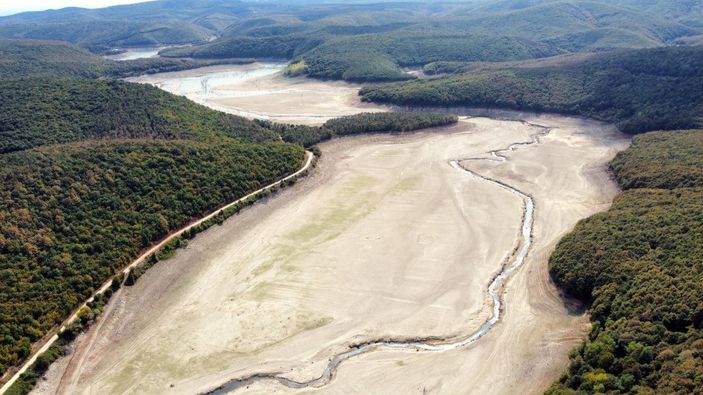 Trakya'da, İstanbul'un suyunu karşılayan barajlar kurudu -1