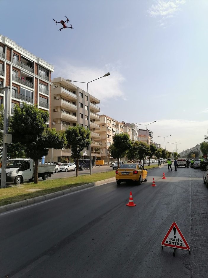 İzmir'de dron destekli trafik denetimi -4