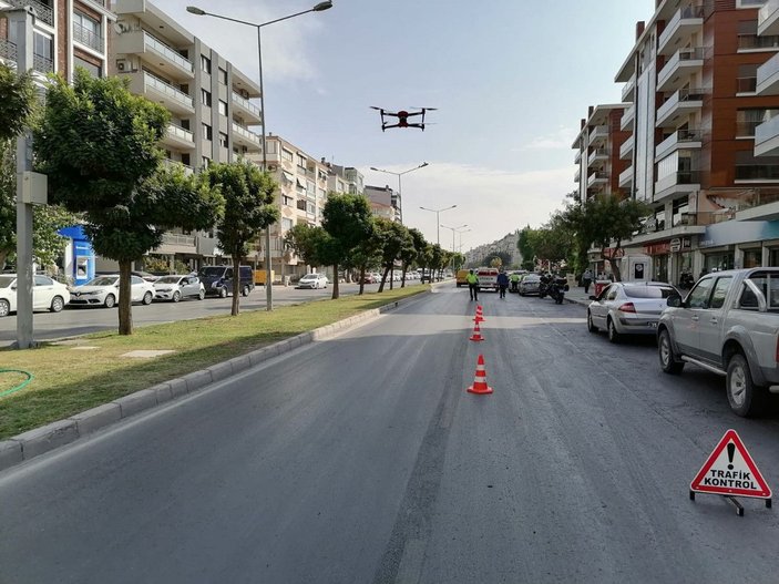 İzmir'de dron destekli trafik denetimi -3