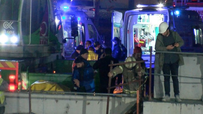 Arnavutköy’de metro şantiyesinde işçileri tünele indiren vincin halatı koptu