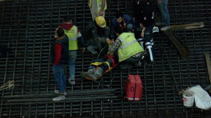 Arnavutköy’de metro şantiyesinde işçileri tünele indiren vincin halatı koptu