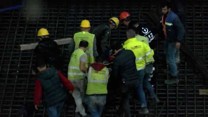 Arnavutköy’de metro şantiyesinde işçileri tünele indiren vincin halatı koptu