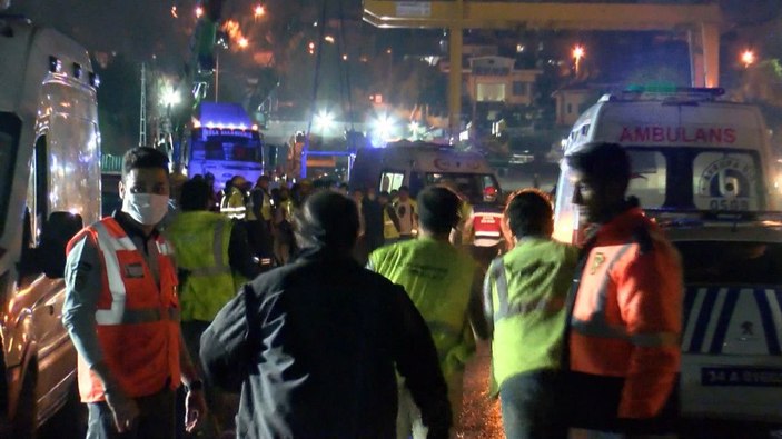 Arnavutköy’de metro şantiyesinde işçileri tünele indiren vincin halatı koptu