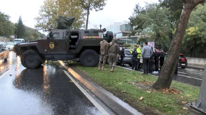 Sarıyer'de zırhlı polis aracı 6 araca çarptı: 3 yaralı  -10
