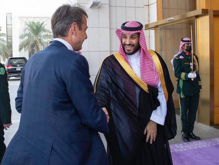 Suudi Arabistan Veliaht Prensi Selman, Yunanistan Başbakanı Miçotakis ile bir araya geldi -2