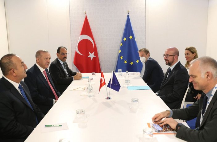 Cumhurbaşkanı Erdoğan, AB Konseyi Başkanı Michel ile görüştü -3