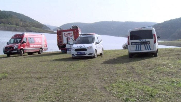 Alibeyköy Barajı'ndaki suya gömülü otomobil paniğe neden oldu  -4