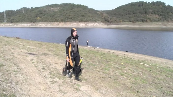 Alibeyköy Barajı'ndaki suya gömülü otomobil paniğe neden oldu  -5