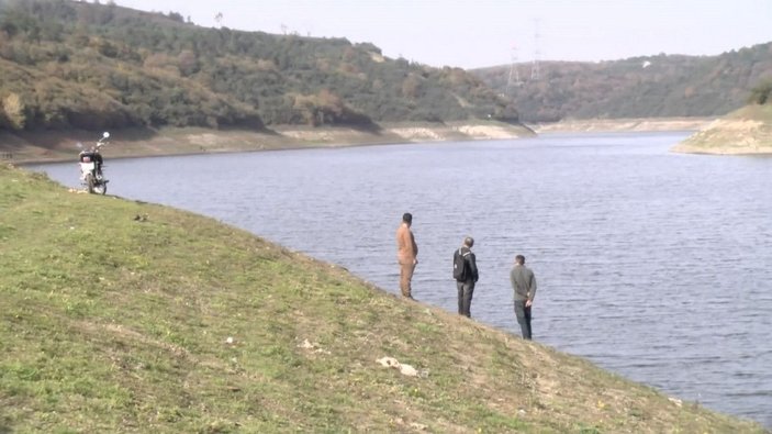 Alibeyköy Barajı'ndaki suya gömülü otomobil paniğe neden oldu  -3