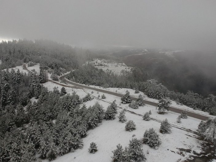 Sinop'a mevsimin ilk karı yağdı -1