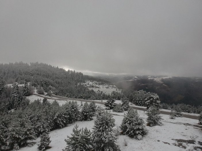 Sinop'a mevsimin ilk karı yağdı -4